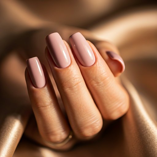 Elegante Maniküre auf Seide